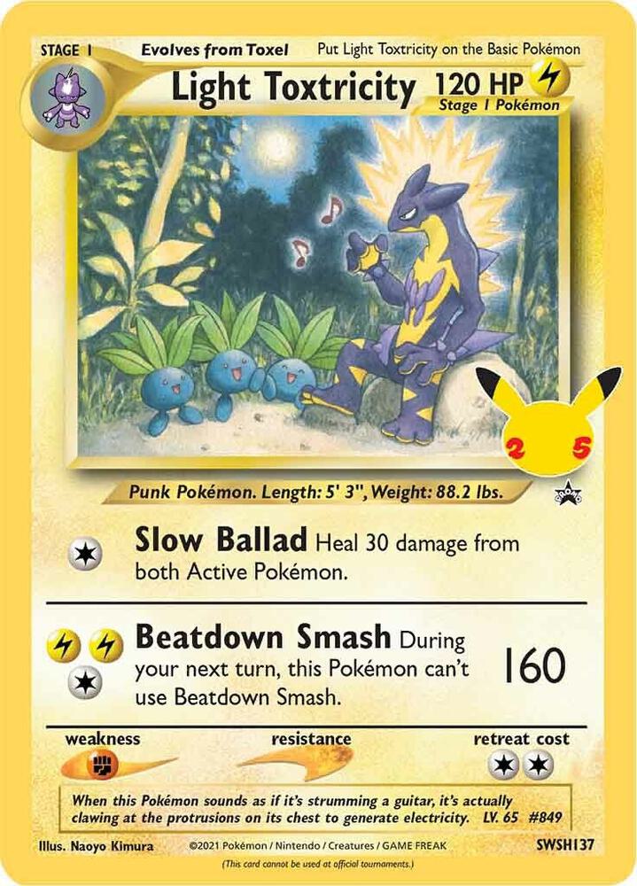 Light Toxtricity - SWSH137 - SWSH: Sword & Shield Promo Cards (SWSD) near mint