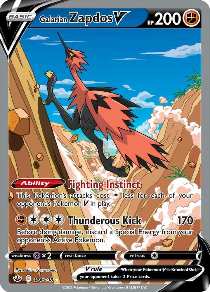 Galarian Zapdos V (Alternate Full ART)
Near mint