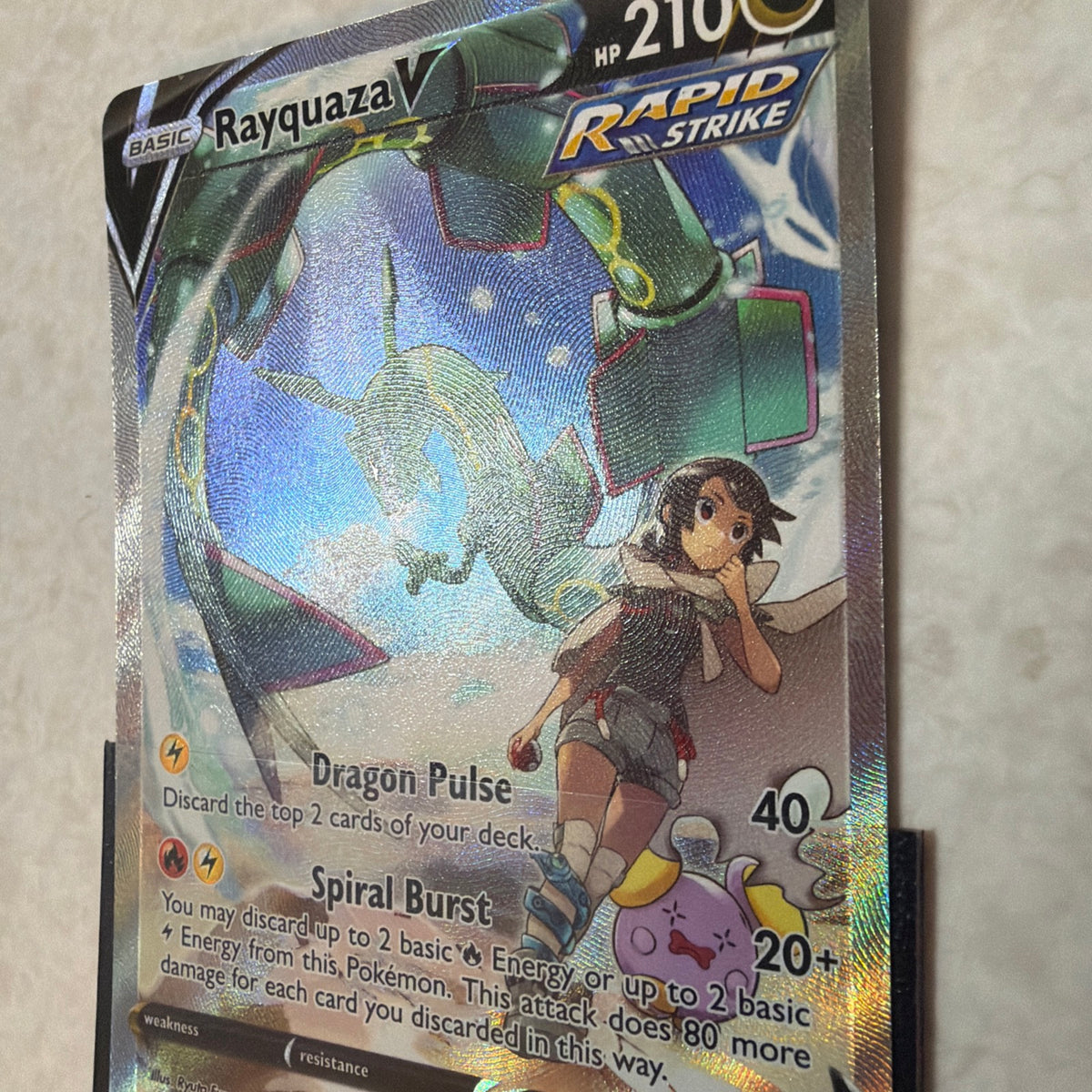 Pokémon Rayquaza V Alt Art Evolving Skies Holo Ultra Rare 194/203 Eng Lp