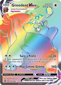Greedent VMAX (Secret) Near Mint Holofoil